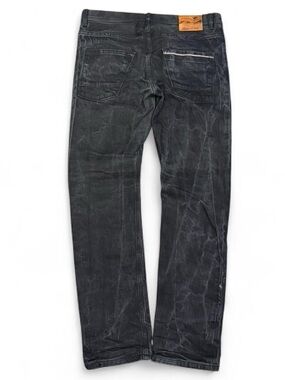 People for Peace Black Faded Selvedge Straight Jeans Made in USA